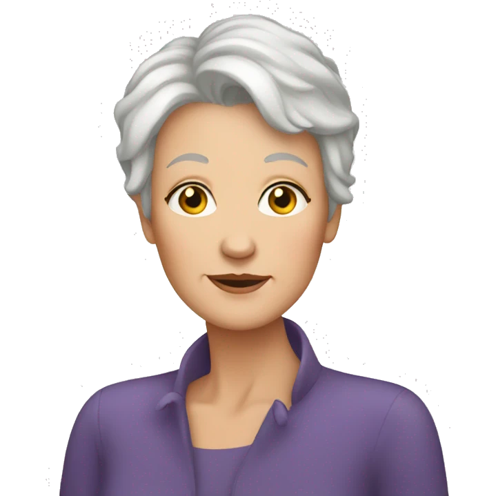 older white women short hair hand on face emoji