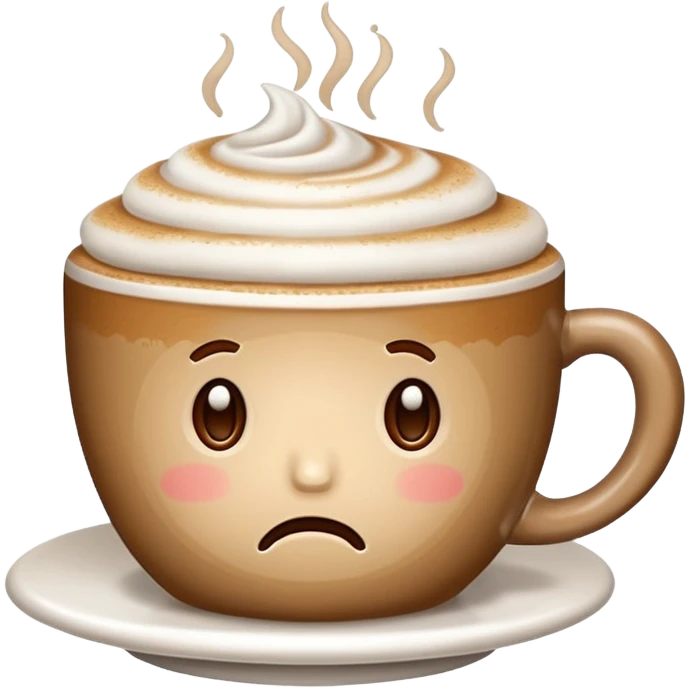 sad cappuccino emoji