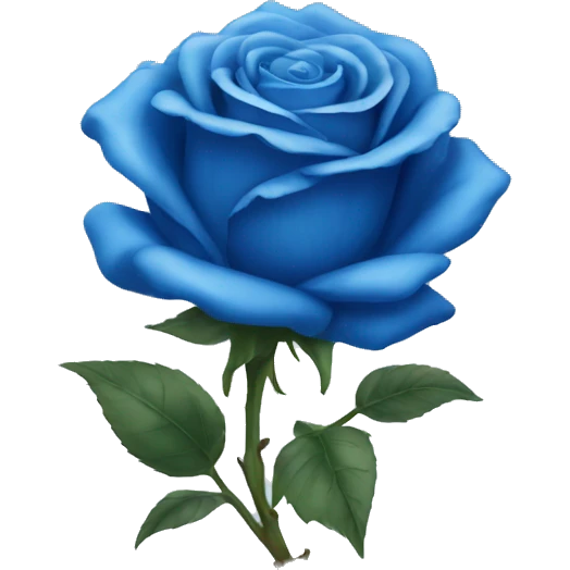 Blue rose emoji