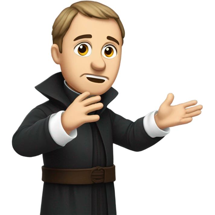 Show Martin Luther slapping his own face emoji