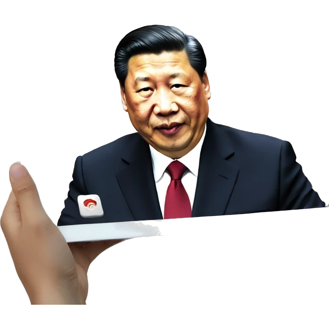 xi jinping playing on ipad emoji