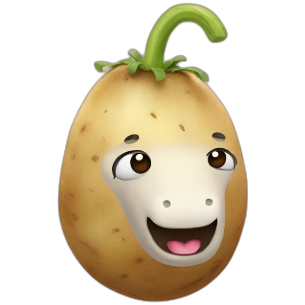 potato with unicorn head emoji