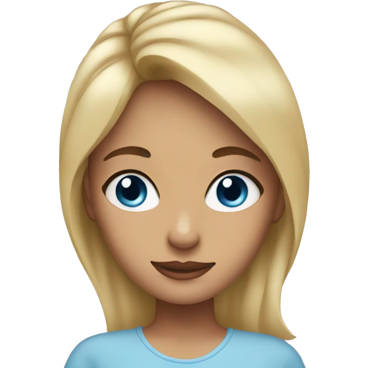 blue eyed mom blonde daughter emoji