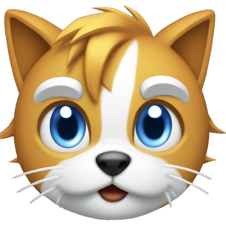 Tails with blue eyes emoji