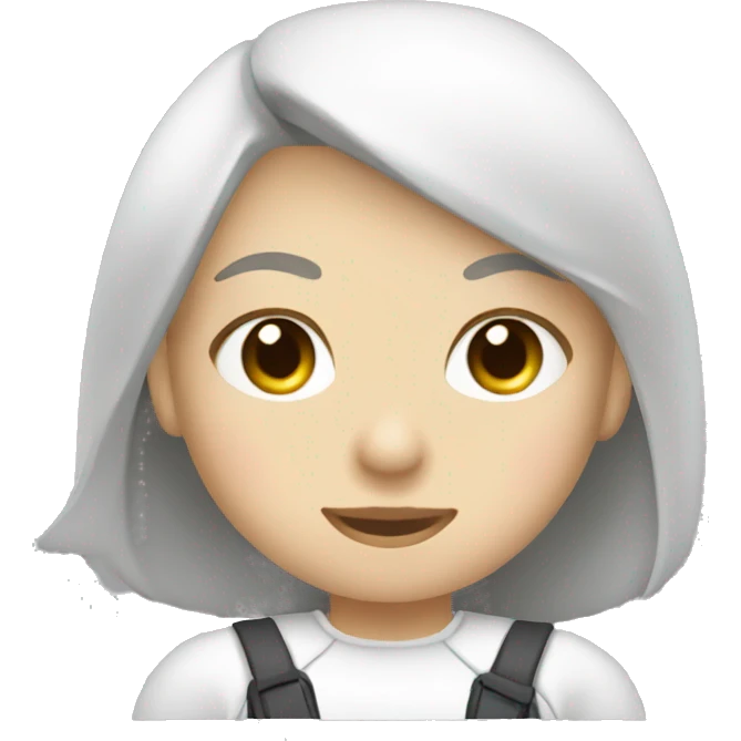 white Subaru XV with a girl inside emoji