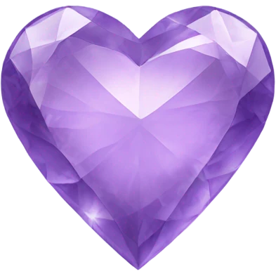 Light purple gemstone heart  emoji