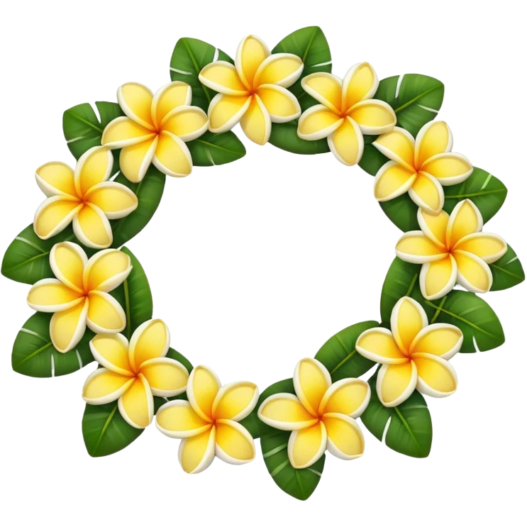 Plumeria lei emoji