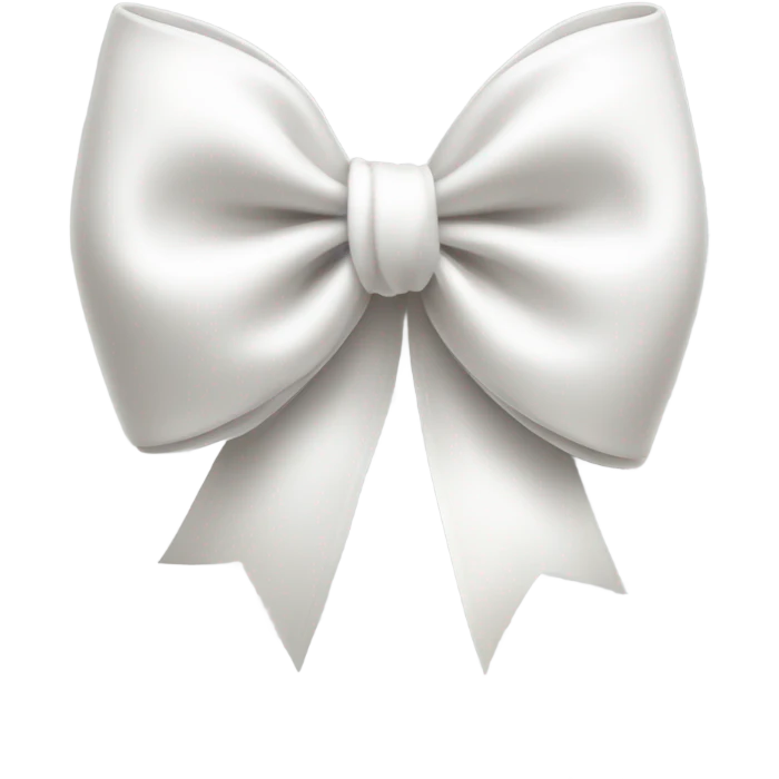 A white bow emoji
