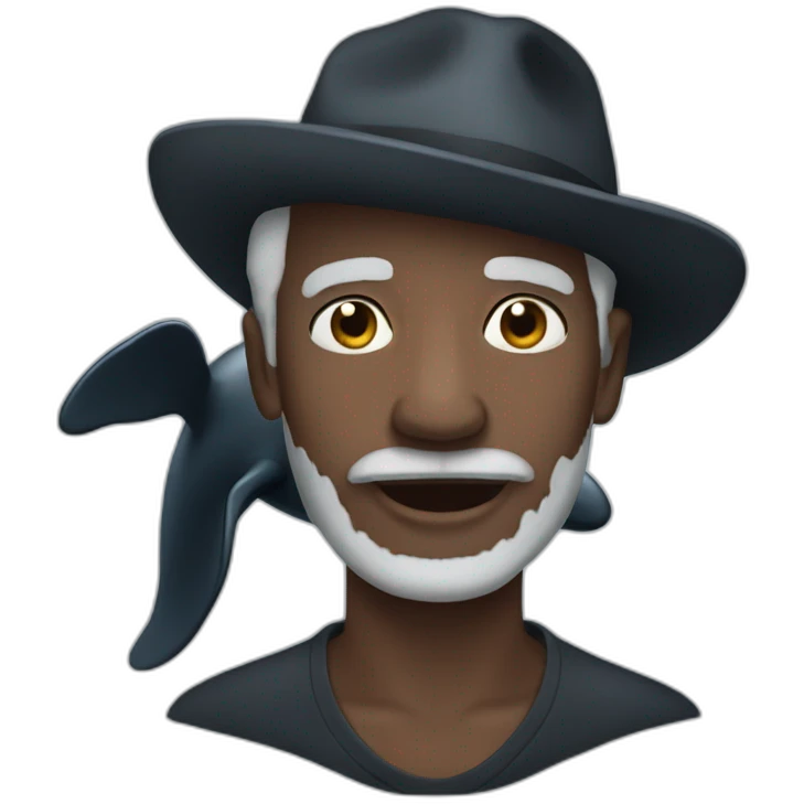 Black Grandfather Whale emoji
