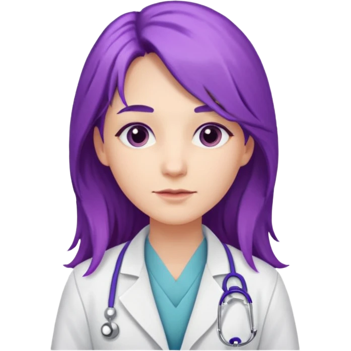 purple long haired doctor emoji