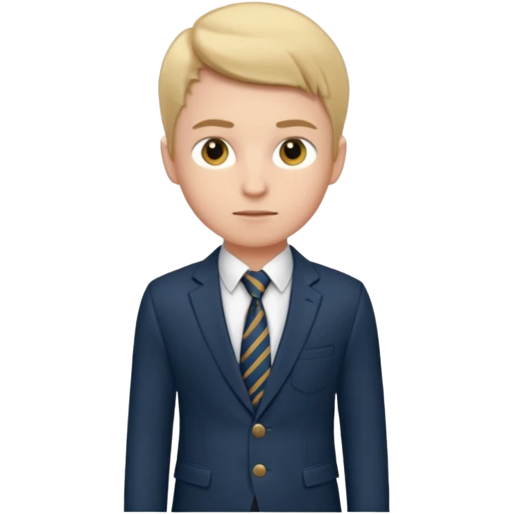 Young man, tailored trousers, a crisp button-down shirt, a blazer, and tie, portrait

 emoji