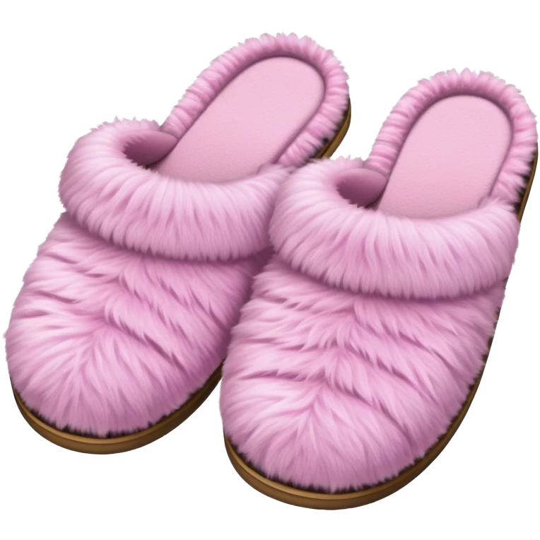 Pink fluffy slippers emoji