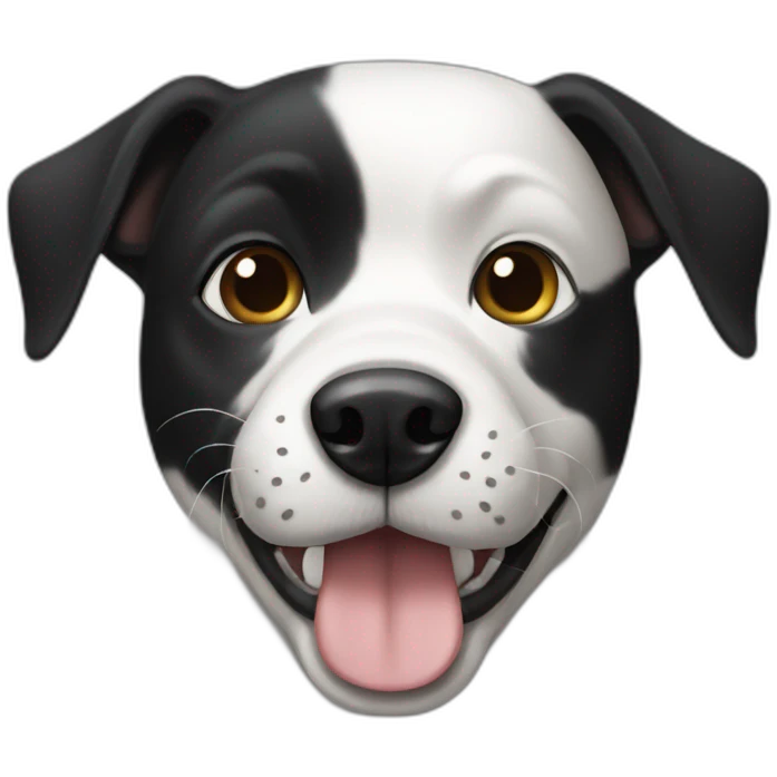 white and black dog emoji