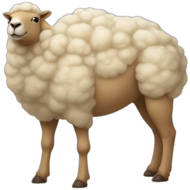 Anthro fat sheep and anthro camel emoji