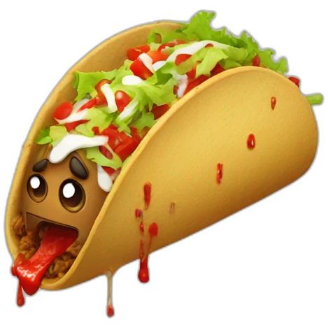 Bloody taco emoji