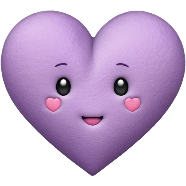 Pale purple heart felt  emoji