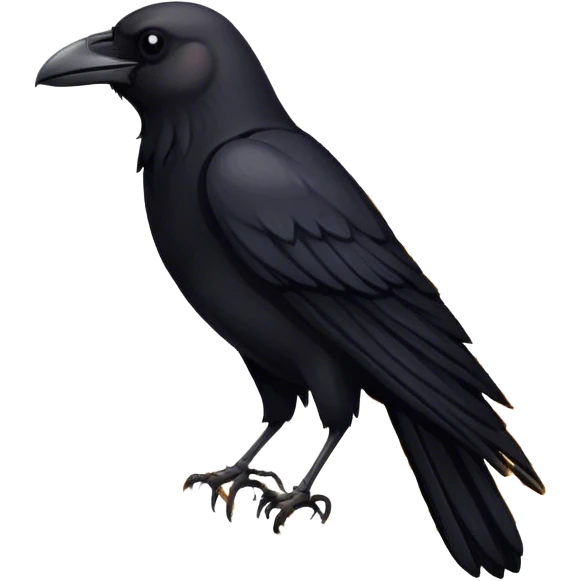 crow emblem with weat emoji