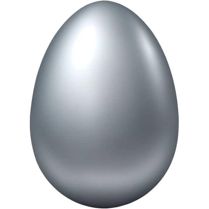 Glowy silver Easter egg emoji