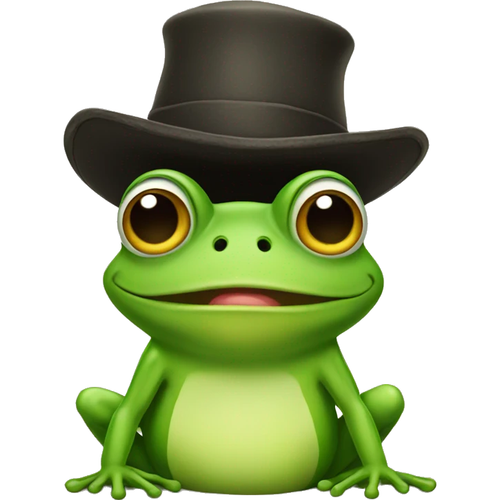 frog with hat emoji
