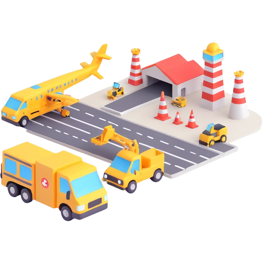 combined construction and airport scene emoji
