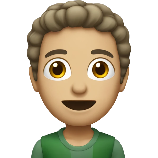 Un pepinillo con una cara graciosa emoji