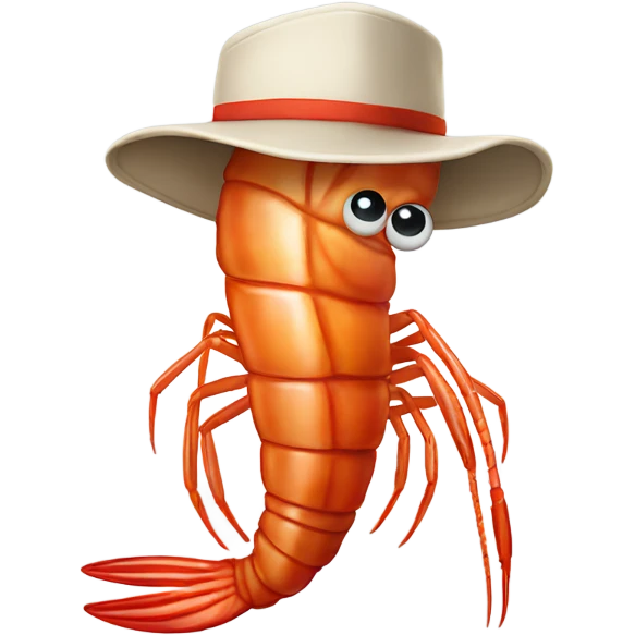 shrimp with the cap emoji