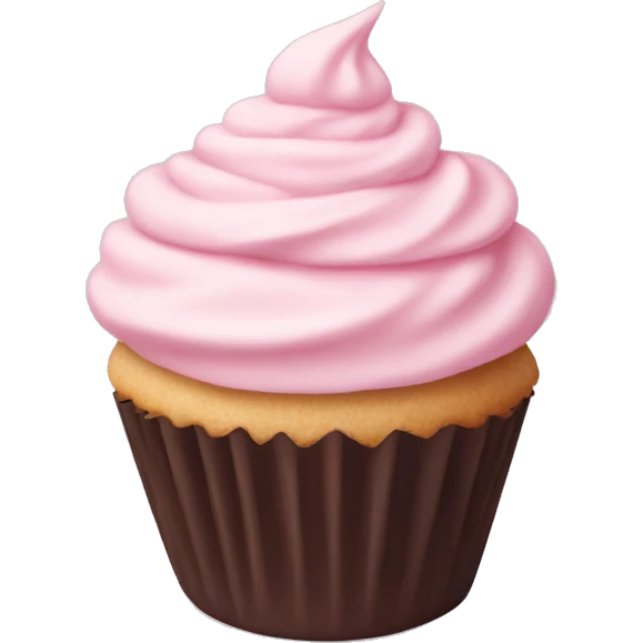 Pale pink cupcake emoji