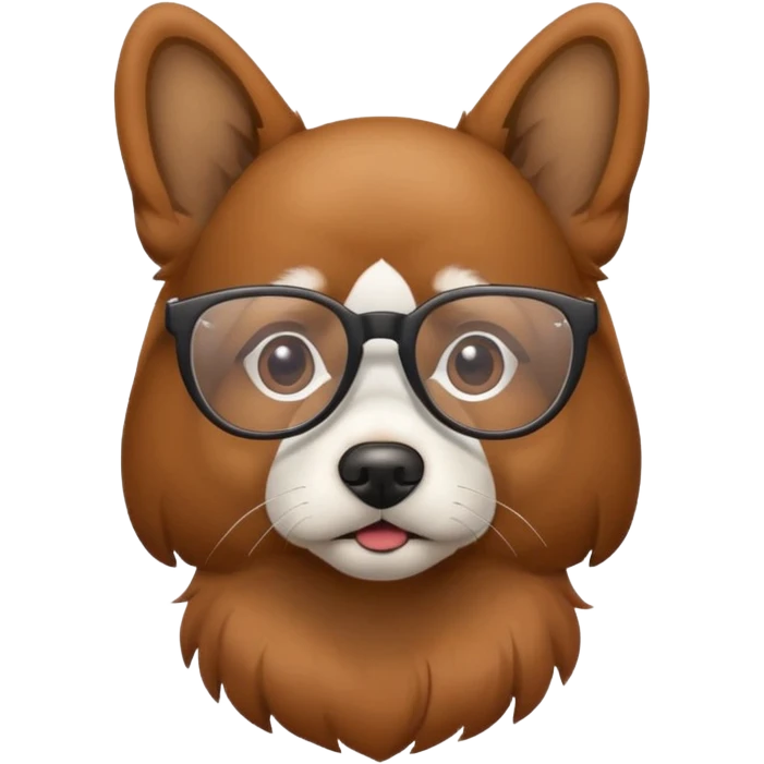 Dog with glasses  emoji