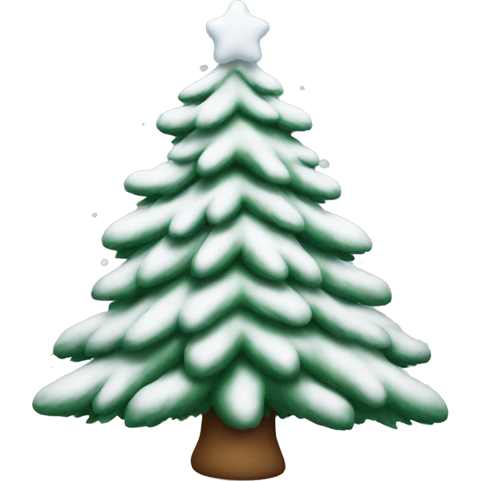 snowy Christmas tree emoji