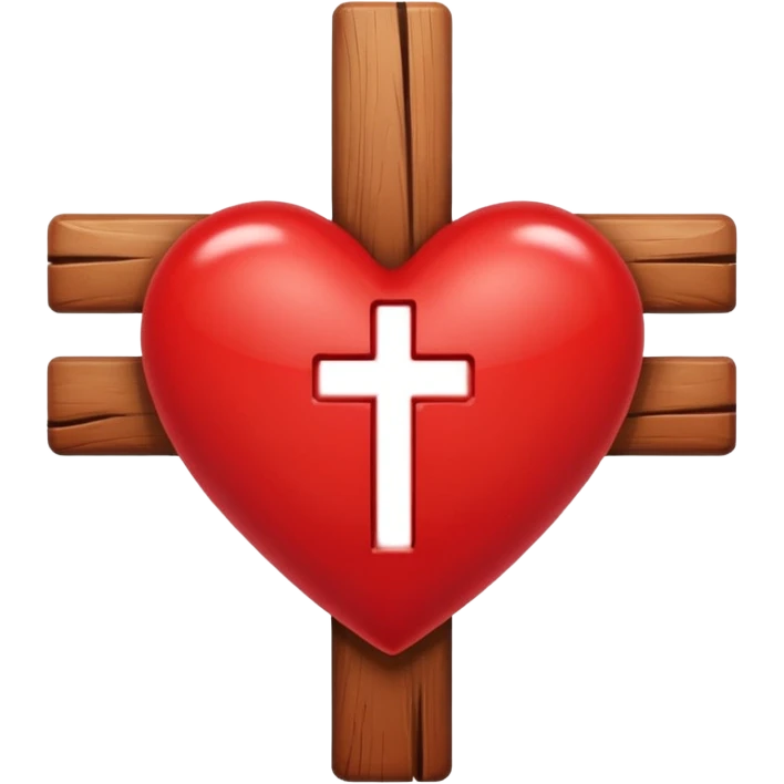 Heart infront of cross emoji