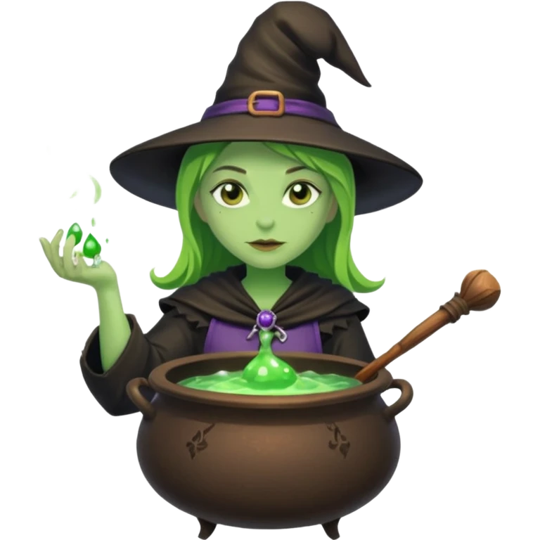 green witch cooking potion emoji