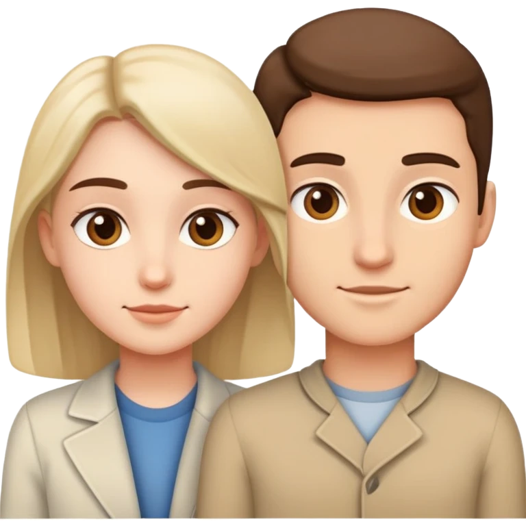 Two people gradually moving closer, showing progression of trust building emoji