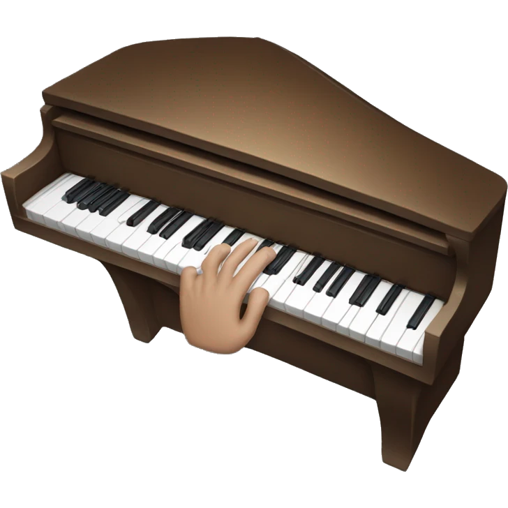 piano with hand emoji