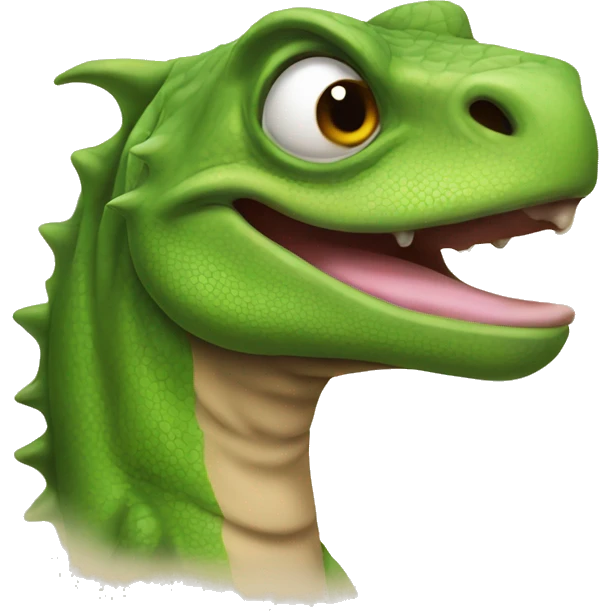 lizard with cow face emoji