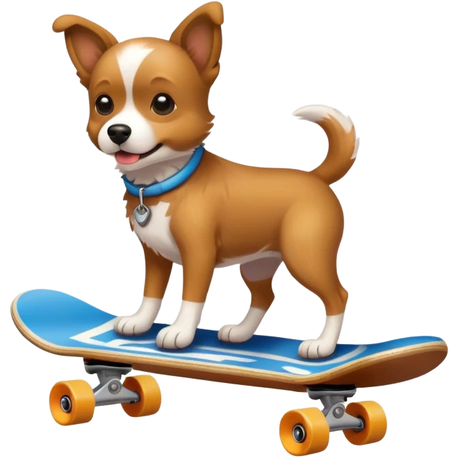 Dog on a skateboard  emoji