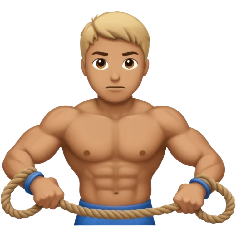 emoji person pulling a rope in tug of war emoji
