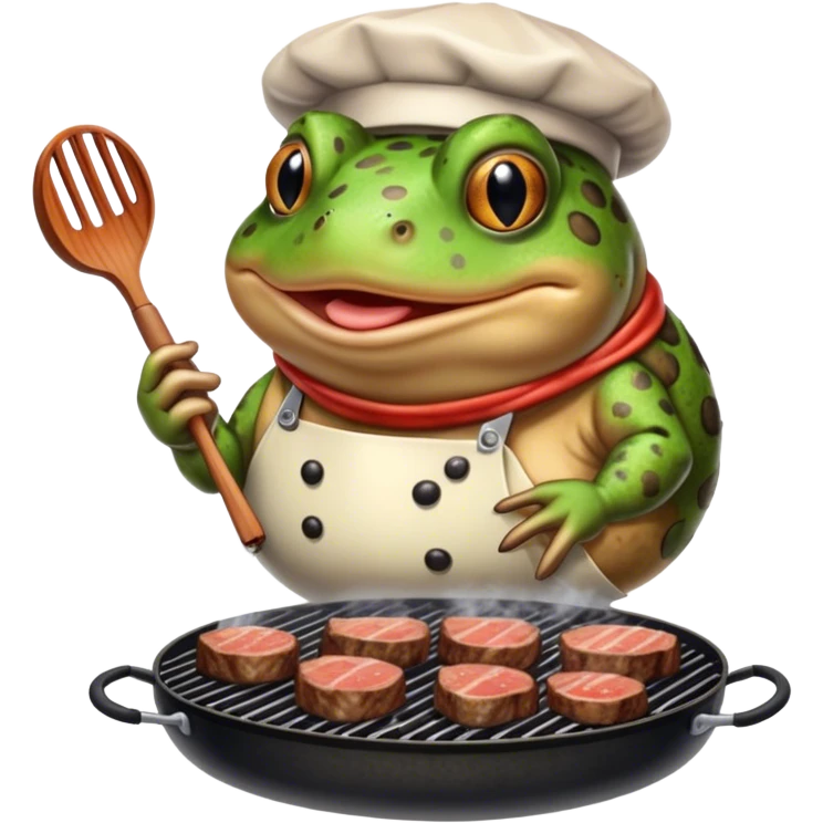 peep the toad grilling some steaks emoji