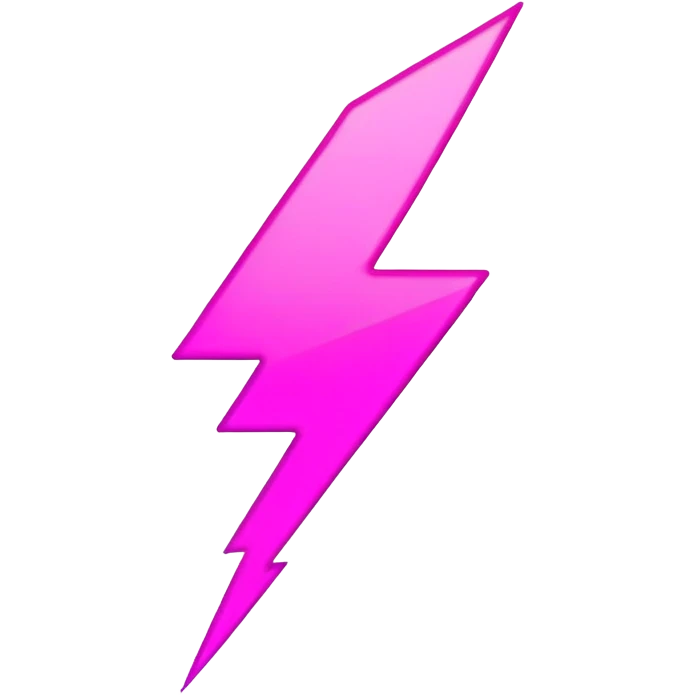 Pink lightning bolt emoji