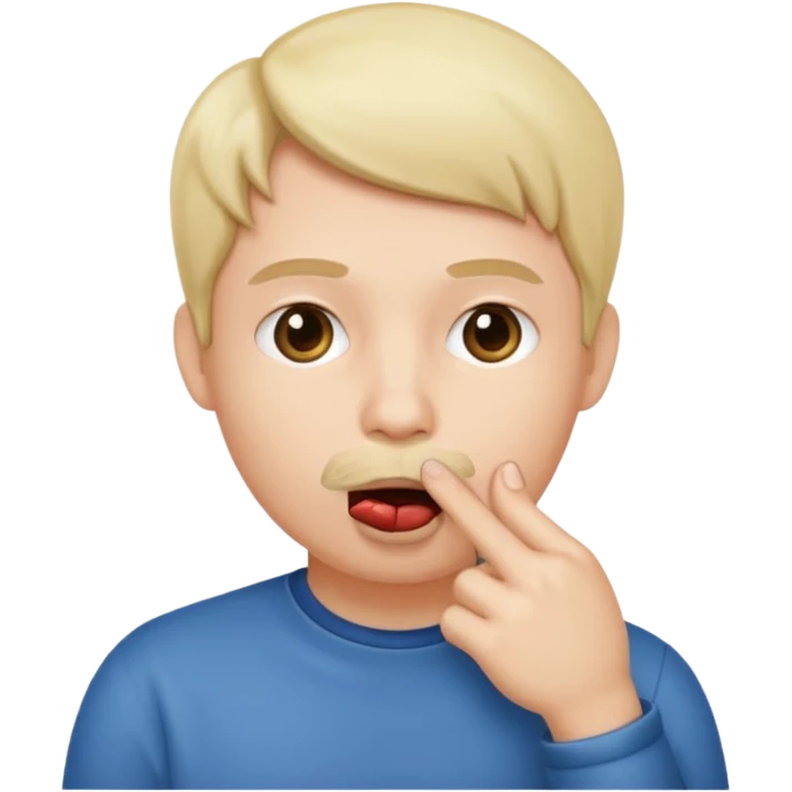 Doigt dans la bouche emoji