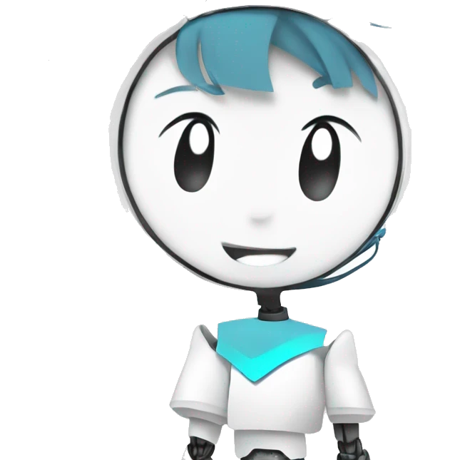 happy robot girl android emoji