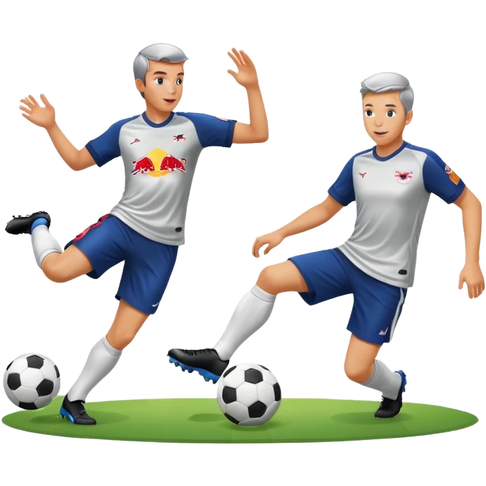Red bull energy drink imogi for soccer players playing soccer emoji