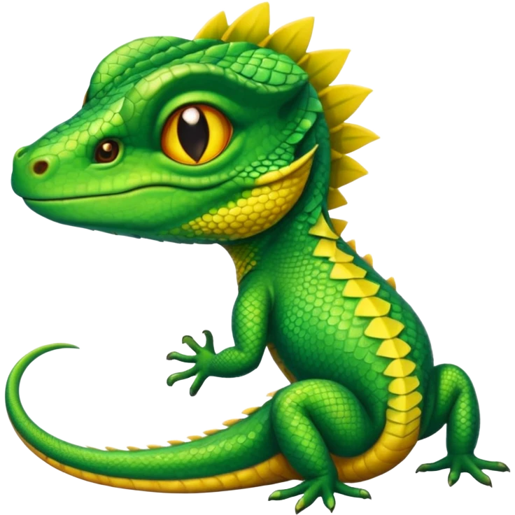 Lizard with poker face emoji