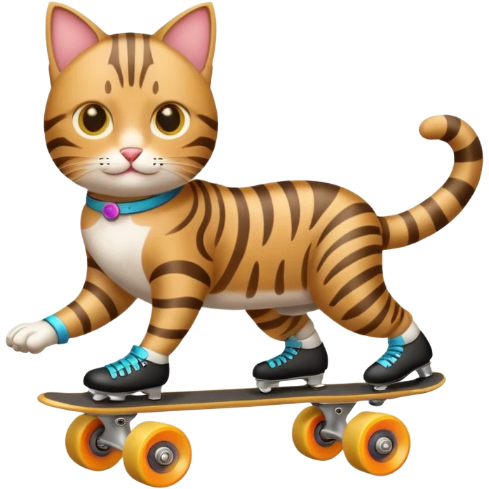 roller skater cat emoji