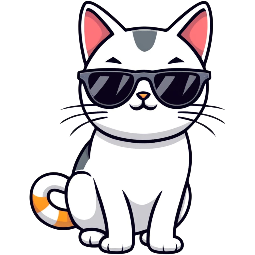 Cat with sunglasses emoji