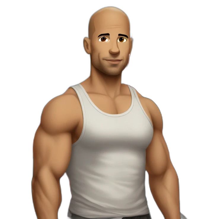 Dominic Toretto with tank top without glasses emoji