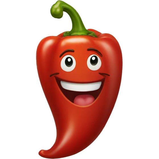 red pepper smiling emoji