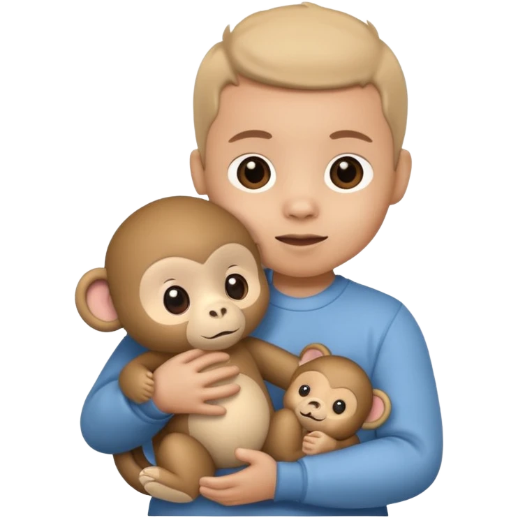 Baby with Monkey. emoji