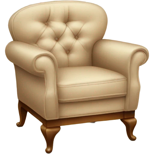 vintage beige armchair emoji