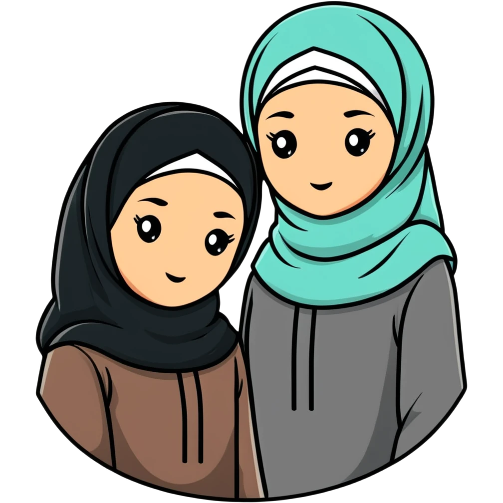 2 hijabi girls emoji