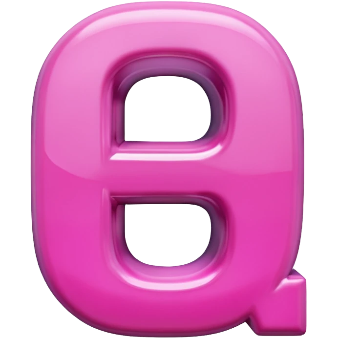 mix color pinks 3d letter p emoji